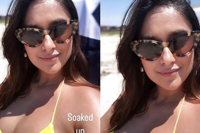 Ileana D'Cruz Slips Into a Yellow Bikini To Flaunt Her Baby Bump and Soak Up Some Sun | Photo