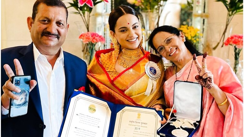 Kangana Ranaut Celebrates 4th National Award Win with Parents, Posts Sweet Message on Instagram