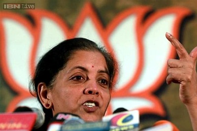 Union minister Nirmala Sitharaman files nomination
