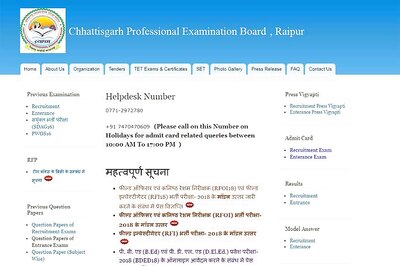 CG VYAPAM BDED 2018 for B.Ed/D.El.Ed Application Process Begins at cgvyapam.choice.gov.in; Apply before 8th May 2018