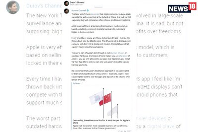 Telegram Has A Rant About iOS And Apple iPhones While Trying To Point Out What Is Happening In China