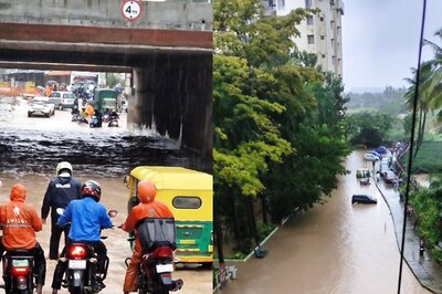 Bengaluru Rain: Biker Struggles To Cross Flooded Panathur Underpass, Then Falls | Watch Dramatic Video
