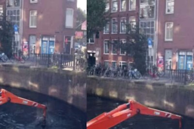 Watch: Crane Pulls Out Bikes From Canal In Amsterdam