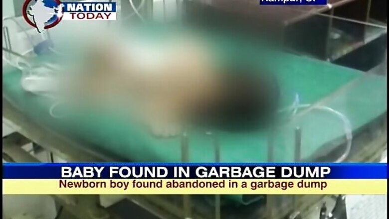 UP: Baby boy found abandoned in garbage dump