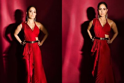 Nushrratt Bharuccha Looks Absolutely Striking In A Steaming HOT Red Saree, See Photos
