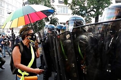 French Police Use Tear Gas As Yellow Vests Return To Paris