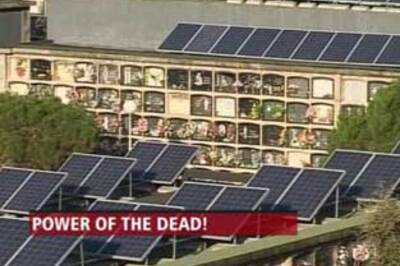 Solar panels on graves give Spanish town green energy