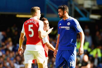 Twitter goes berserk as Chelsea's Diego Costa 'cheats' to get Arsenal's Gabriel sent off
