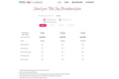 Tata Sky Broadband Plans Are No Longer Unlimited, Even as Rivals Offer More to Users