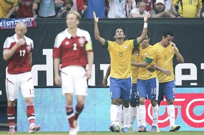 Hulk brace gives Brazil 3-1 win over Denmark