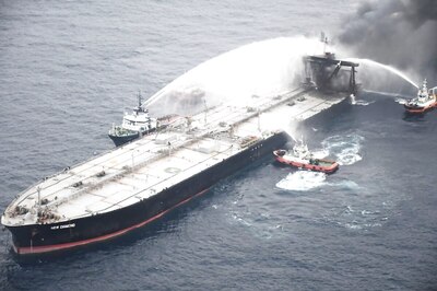 Owner of Fire-stricken Oil Tanker to Pay $2.3M for Sri Lankan Help, Environmental Damage to be Sought Too