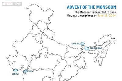 Advent of the monsoon: Places where the monsoon is expected to reach today