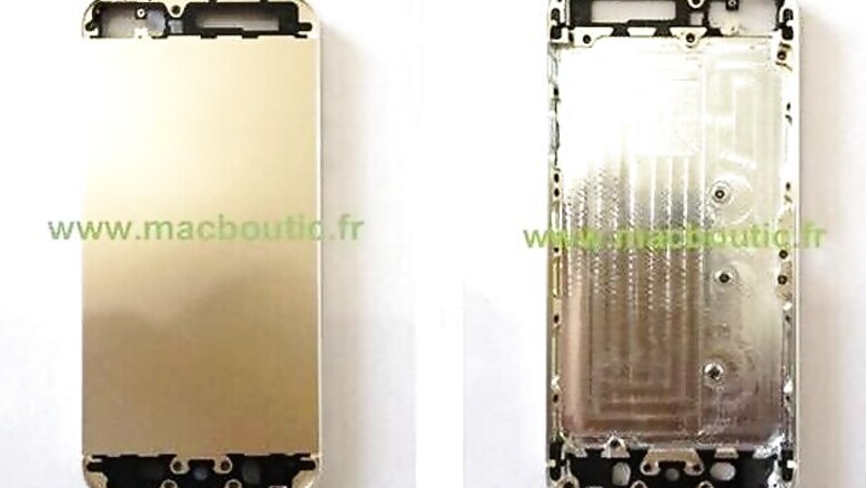 Leaked images of a 'gold coloured' iPhone 5S surface