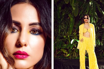 Hina Khan Shines Brighter Than Sun In A Yellow Pantsuit; Pics