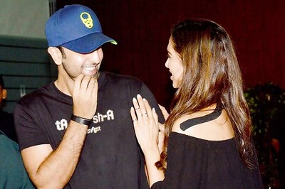 Photo of the Day: Deepika Padukone, Ranbir Kapoor can't contain their excitement at 'Tamasha' wrap up party