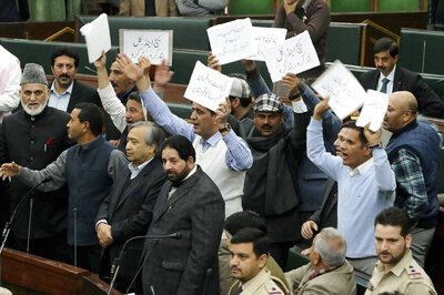 Opposition Members Stage Walk Out From J&K Assembly