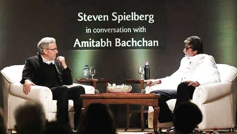 Future of cinema was Big B's talking point with Spielberg