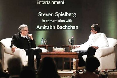 Future of cinema was Big B's talking point with Spielberg