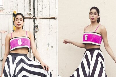 Sexy! Janhvi Kapoor Glams Up In A Shimmery Pink Bralette For Mr. And Mrs. Mahi Promotions