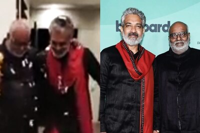 As Naatu Naatu Wins Golden Globe, MM Keeravani & Rajamouli Perform RRR Song's Hook Step; Viral Video