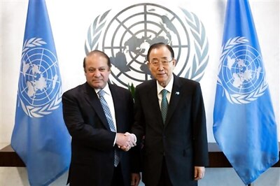  Pakistan PM Nawaz Sharif meets UN chief Ban Ki-moon, urges for referendum on Kashmir