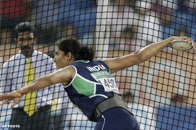Krishna Poonia wins women's discus bronze