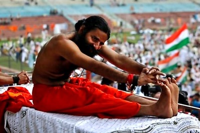Yoga takes a back seat, Ramdev sings political tune