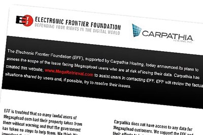 EFF seeks to save data on Megaupload servers