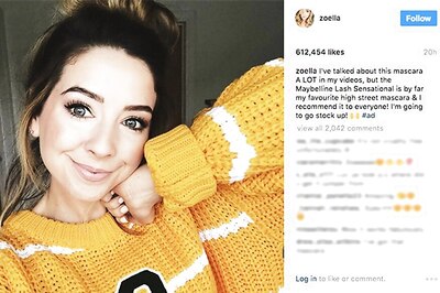 British YouTuber Zoella Tops Forbes' List of Beauty Influencers