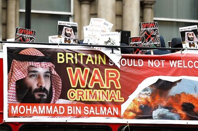 Royal Welcome and Noisy Protests Await Saudi Crown Prince Mohammed bin Salman on UK Trip