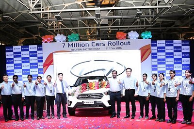 Hyundai Motor India Rolls Out 7 Millionth Car, Aims For 10 Million by 2021