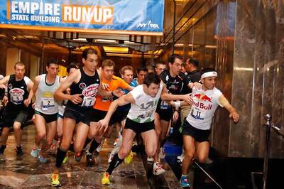 Up, up & away: Racers climb Empire State Building