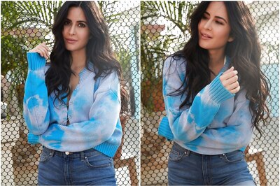 Katrina Kaif Gives the Safety Pin a Touch of Oomph in Blue Tie-dye Sweater