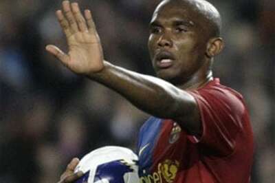 Eto'o becomes Barcelona's fifth leading scorer
