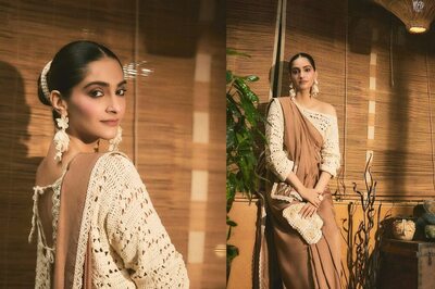 Sonam Kapoor’s Crochet Top And Saree Combo Is Fashion At Its Peak