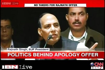 BJP, Congress lock horns over Rajnath's apology to Muslims