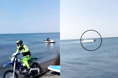 Watch: Man, With Boards Attached To His Bike, Pulls Off Miraculous Wakeboarding Skills