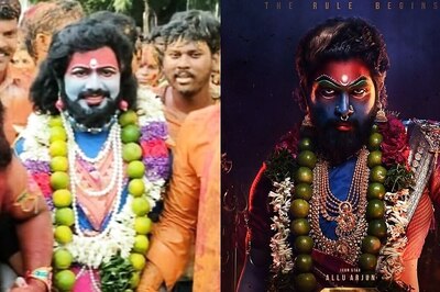 Pushpa 2 Craze Takes Over Tirupati; MP Dresses Up As Allu Arjun From Poster, Wears Makeup, Jewellery