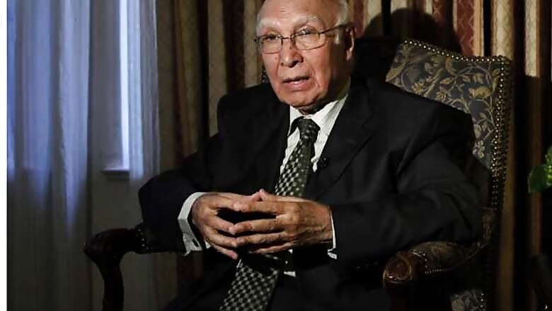 Pakistan will not start talks with India without Kashmir: Sartaj Aziz