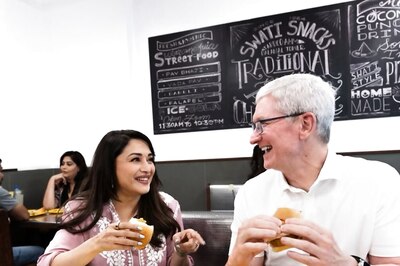 Madhuri Dixit Treats Apple CEO Tim Cook With Vada Pav in Mumbai, He Shares His Review