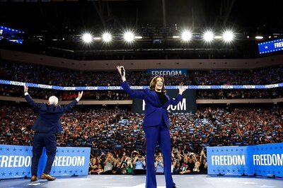 Democrats Turn Towards Harris At Party’s Convention With The Obamas Taking Center Stage