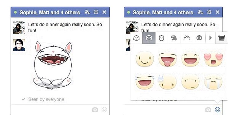 Facebook stickers now come to the web