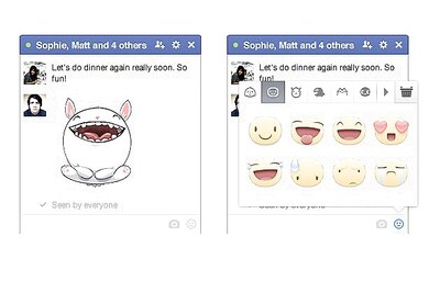 Facebook stickers now come to the web