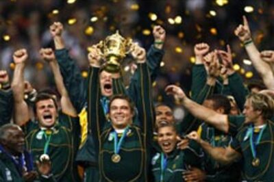 No jinx here as South Africa lift Rugby World Cup