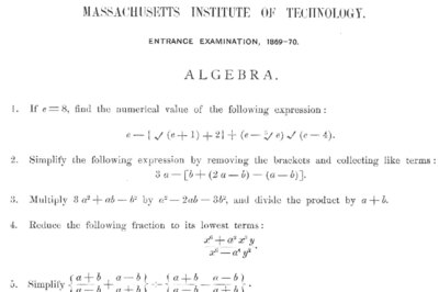 Only a Maths Whiz Can Solve These 155-year-old MIT Entrance Exam Algebra Questions