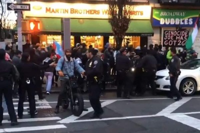 Chaos Erupts at Pro-Palestine Demonstration as Protesters Clash with Cops, Compare Them to KKK