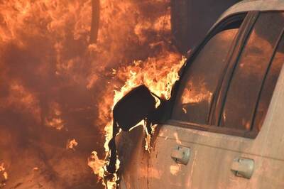 Rajasthan Man Charred to Death, Reduced to a Skeleton in Car as Passersby Kept Filming Incident