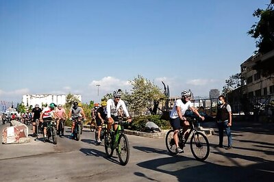 Lance Armstrong Leads Beirut Bike Tour To Help Blast Victims