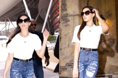 Nora Fatehi Sets Temperature Soaring in White Top, Denim as She Strikes Most Stylish Pose, See Pics