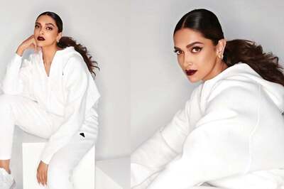 Deepika Padukone Absolutely Nails the Look in a White Sportswear and Wine Lips